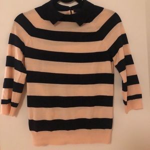 J.Crew Pink & Navy Sweater - XXS